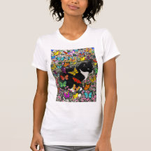 Freckles in Butterflies - Tux Kitty Cat T-shirts