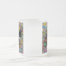 Freckles in Butterflies - Tuxedo Kitty Mugs