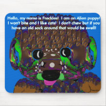 Freckles the Space Puppie Mousepad