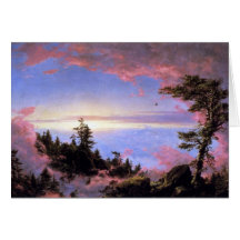 Frederic Edwin Church - Above the clouds at sunris Card