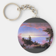 Frederic Edwin Church - Above the clouds at sunris Key Chain