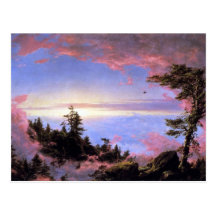 Frederic Edwin Church - Above the clouds at sunris Post Card