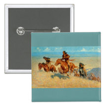 Frederic Remington's The Buffalo Runners (1909) Buttons