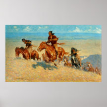 Frederic Remington's The Buffalo Runners (1909) Print