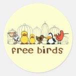 Free Birds Round Sticker