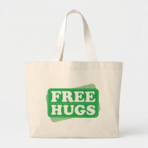 Free Hugs - Green Canvas Bags