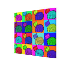 Free Hugs Hedgehog Colourful Pop Art Popart Canvas Prints