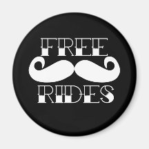 Free Moustache Rides Magnets
