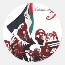 FREE PALESTINE ROUND STICKERS