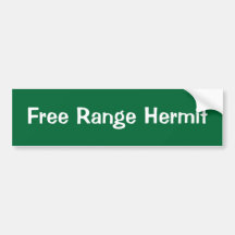 Free Range Hermit Bumper Stickers
