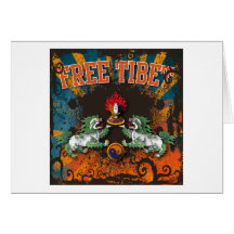Free Tibet Grunge Art Cards