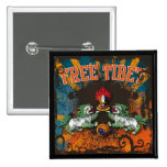 Free Tibet Grunge Art Pins