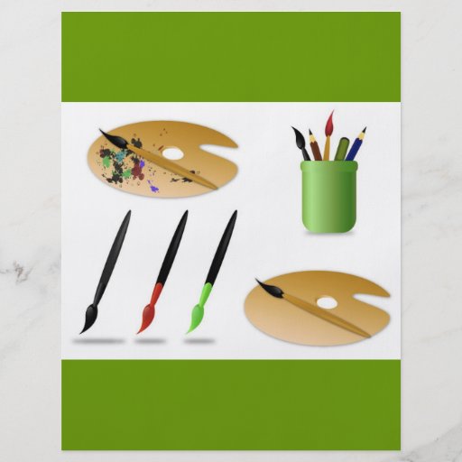 free-vector-painting-accessories-11021 flyers