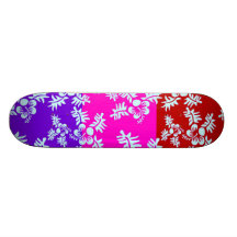 Free Vector Seamless Flower Pattern2 Custom Skate Board