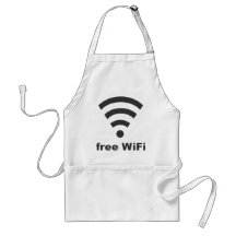 FREE WIFI Vector COMPUTER INTERNET ADVERTISING Apron