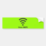 FREE WIFI Vector COMPUTER INTERNET ADVERTISING Bumper Sticker