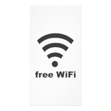 FREE WIFI Vector COMPUTER INTERNET ADVERTISING Photo Greeting Card