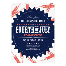 Freedom Fireworks Fourth of July Party Invitations