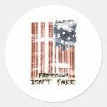 Freedom Free Flag Round Sticker