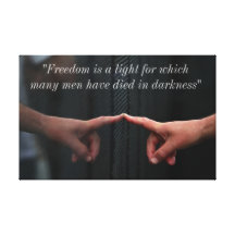 Freedom is a light....... stretched canvas print