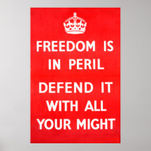 Freedom Is In Peril - WW2 Posters