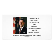 Freedom Is The Right To Question And Change Quote Custom Photo Card