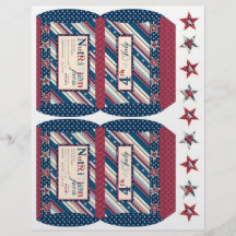 Freedom Stripe Mini Puff Box Personalised Flyer