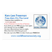 Freeman Globe WORLD, Ken-Lee Freeman, www.world... Business Cards