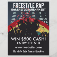 Freestyle Rap Battle Music Flyer