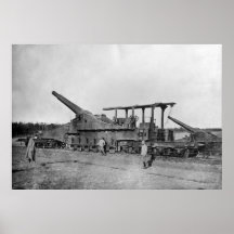 French 320 mm Railway Gun, 1910s Poster
