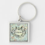 French Antique Style Rococo Design & Pink Roses Key Chains