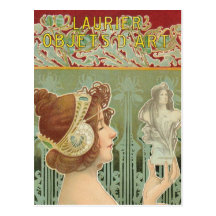 French Art Nouveau "Laurier Objets d'Art" Post Card