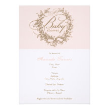 French Baby Shower Invitation - Pink