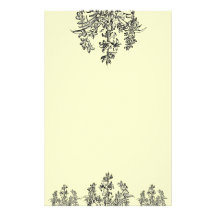 French Black Rose Bouquet Stationery Design