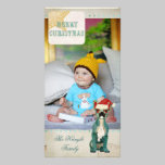 French Bulldog Gold & Blue Christmas Photo Card photo cards