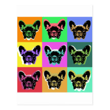 French bulldog postcards