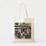 French cafe bar street scene canvas bags