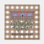 French Country Plate Shelf/Checks Fridge Magnet