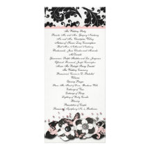 French Country Wedding Program Rack Card Design