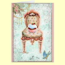 French Cupcake Victorian Style cards
