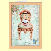 French Cupcake Victorian Style cards