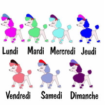 French Days of the Week Cut Outs