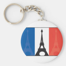 French Flag and Eiffel Tower Key Chains