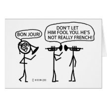 French French Horn Card