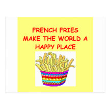 french fries postcards