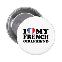 French Girlfriend Pinback Button