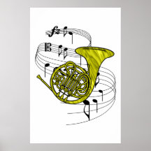 French Horn Print