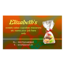 French macarons bakery business cards