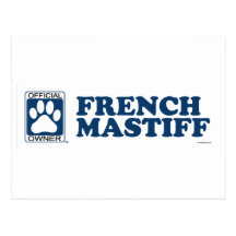 French Mastiff Blue Postcards