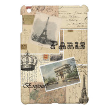 French Postcard Collage iPad Mini Case